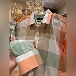 BOSS Vibrant Checkered Men's Shirt